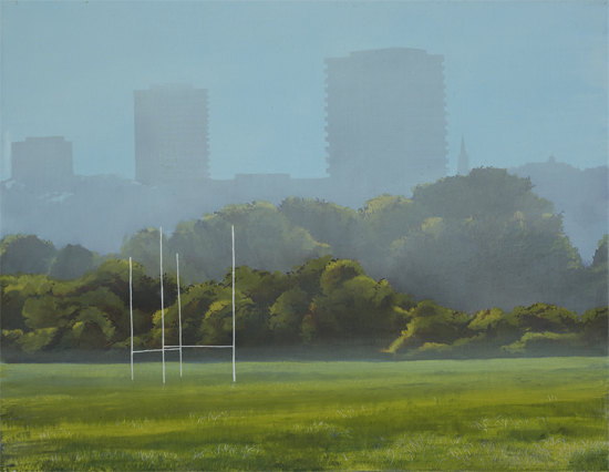 picture of rugby posts on wormwood scrubs