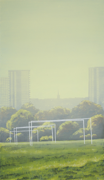 picture of goalposts on wormwood scrubs