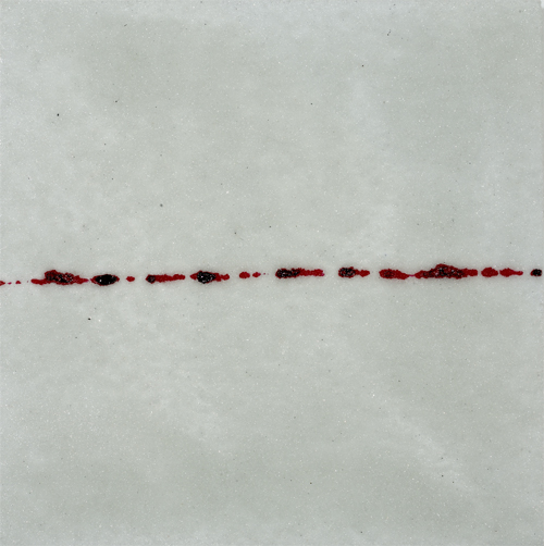 photo of painting:  line in snow